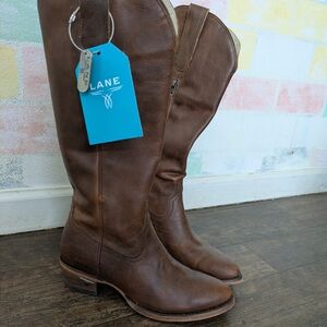 Lane PLAIN JANE Women's Brown Mid Calf  Heeled Boots